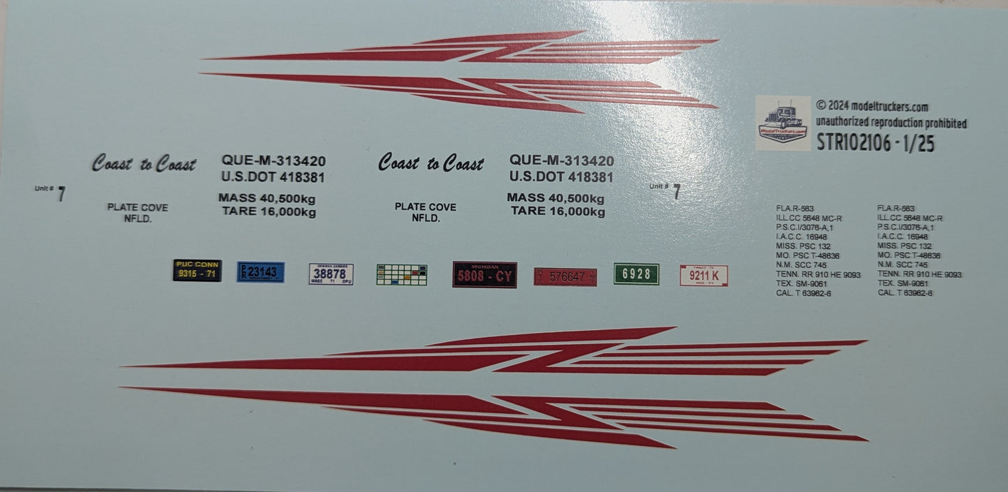 MISPRINT! STR102106 Stripes 1/25 scale red - no issues