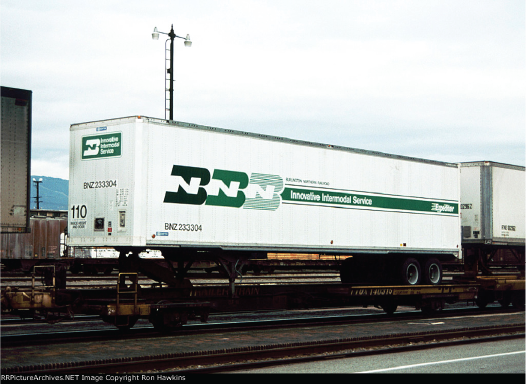 Burlington Northern Piggy Back Model Decals