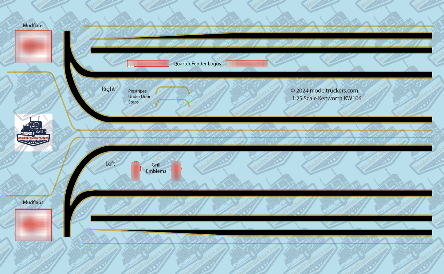 KW106 - Kenworth Decal Stripes