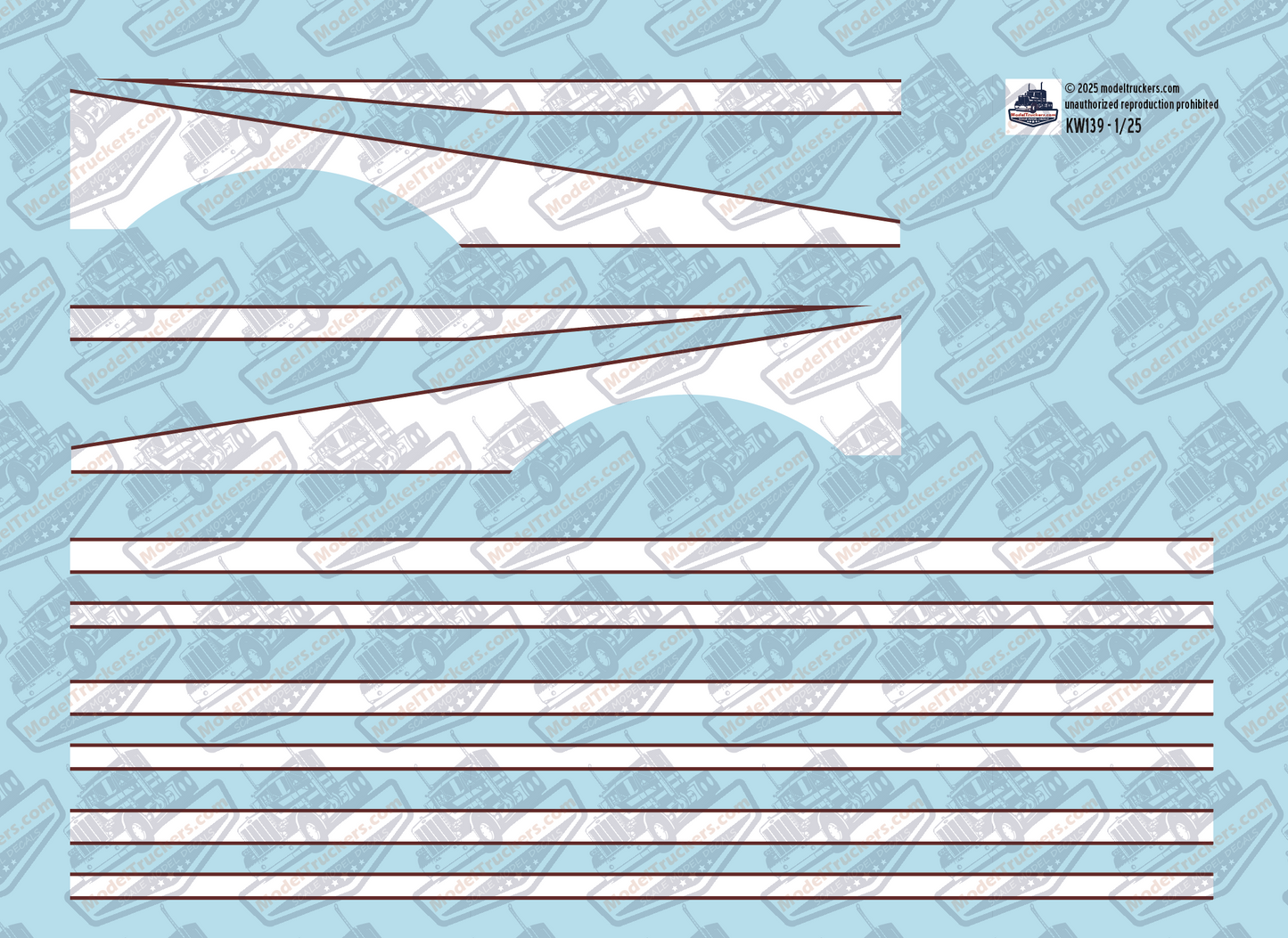 KW139 - Kenworth Conventional Decal Stripes