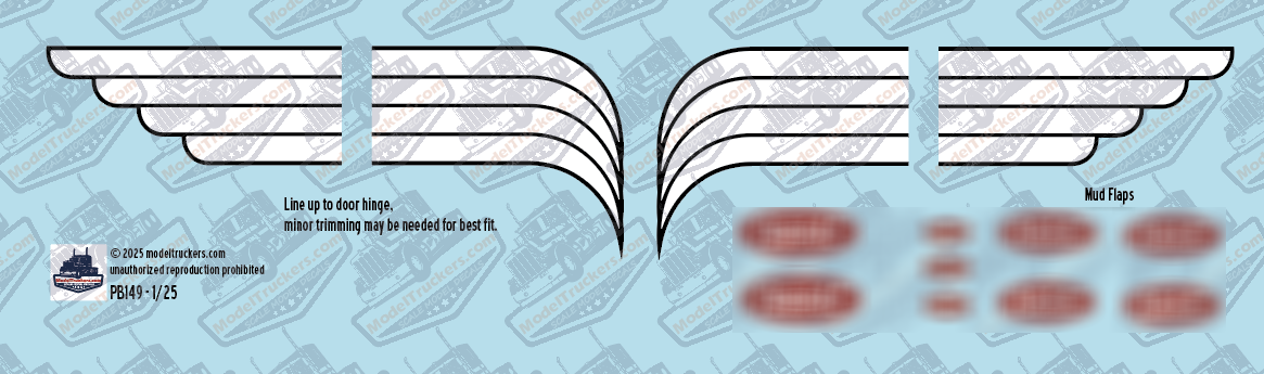 PB149 - Peterbilt COE Decal Stripes