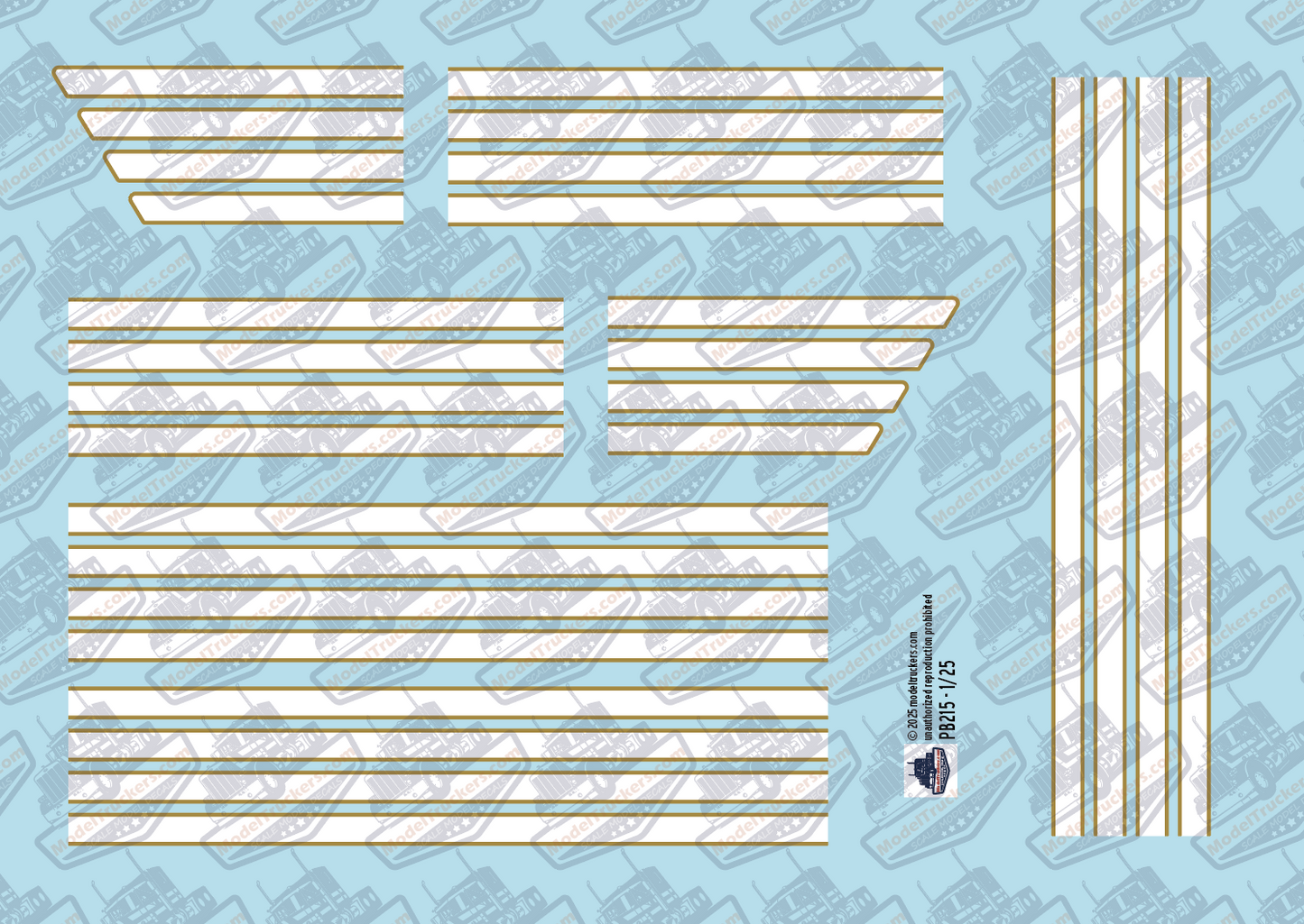 PB215 - Peterbilt Conventional Decal Stripes