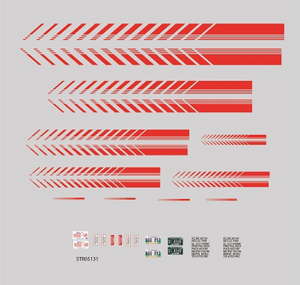 4x4 RIP IN RED Custom Graphic Decal Set – Gloss Finish, Left & Right