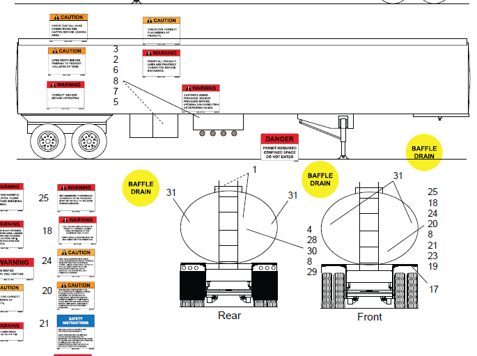 Truck & Trailer Detail Decals