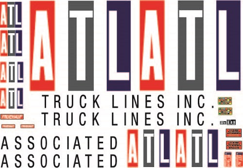 Associated Truck Lines (ATL) Model Decals