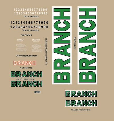 Branch Motor Lines (Style 2) Model Decals