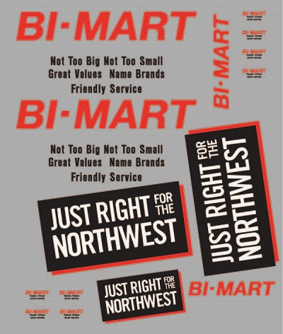 Bi-Mart Model Decals