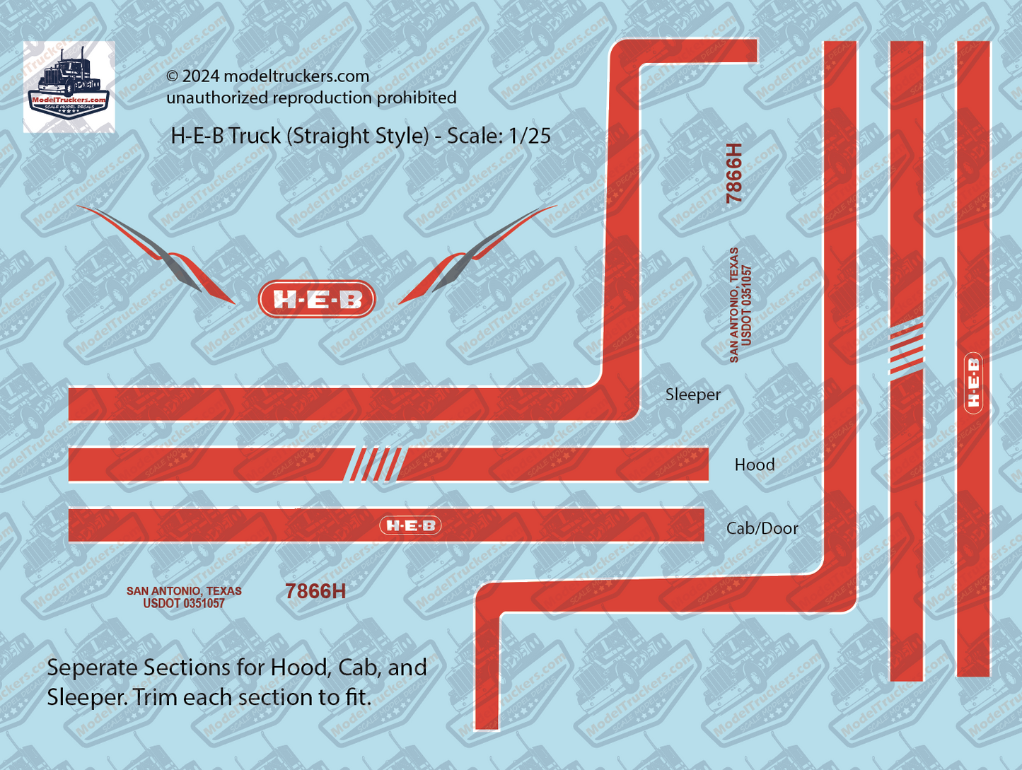 H-E-B Grocery (Conventional Style) Model Decals