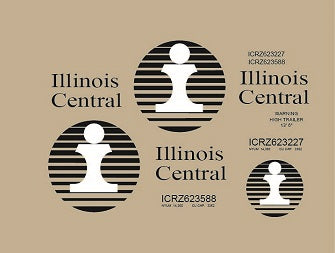 Illinois-Central Container Model Decals