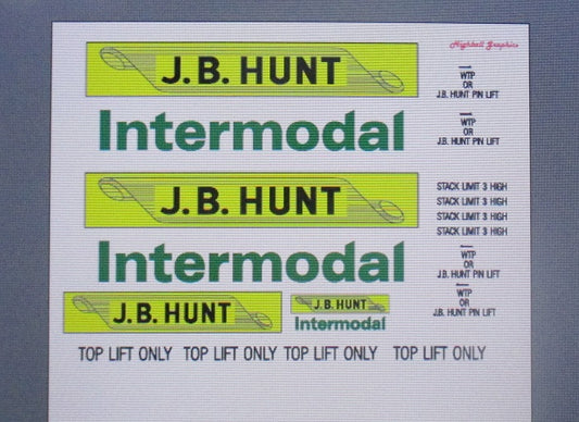 JB Hunt Intermodal Model Decals