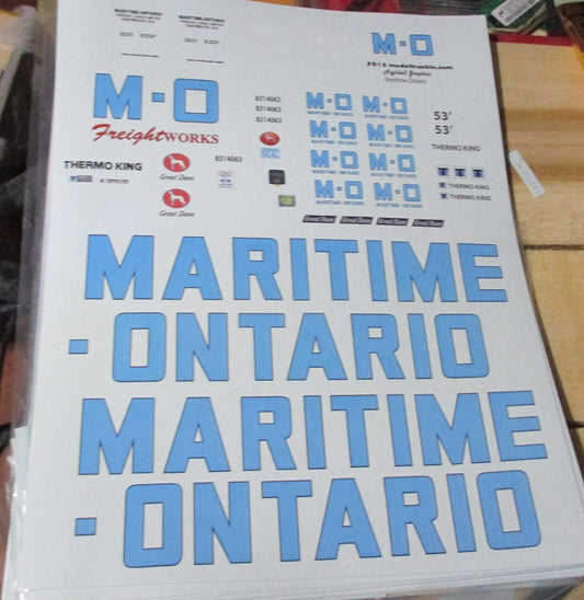 Maritime Ontario Model Decals