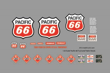 Pacific 66 Model Decals