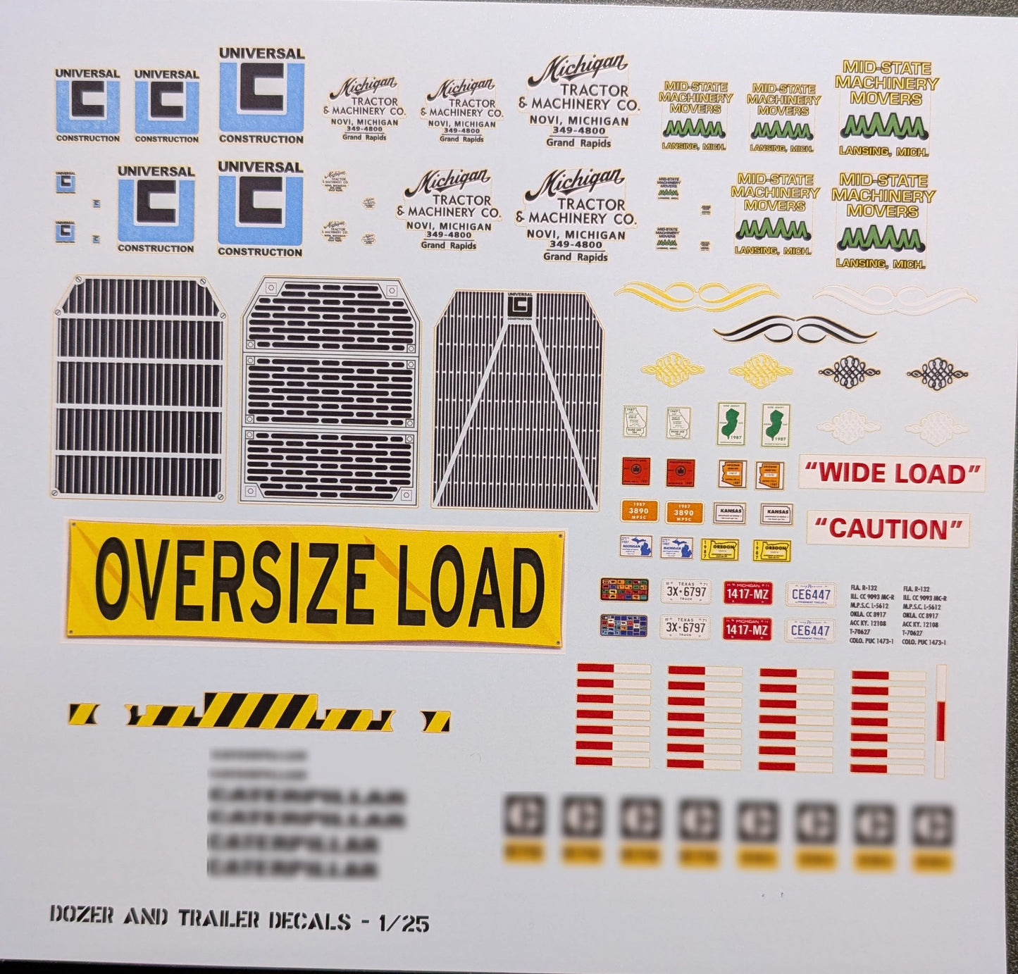 MISPRINT! AMT Trailer & Dozer 1/25 Scale