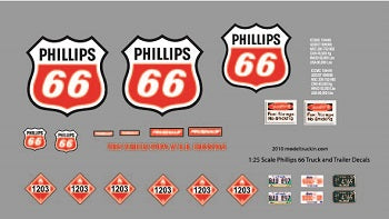 Phillips 66 Model Decals