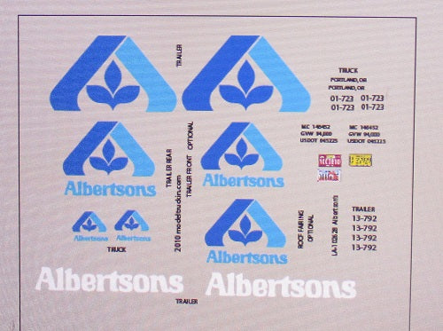 Albertson's Model Decals