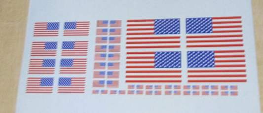 United States Flag Model Decals