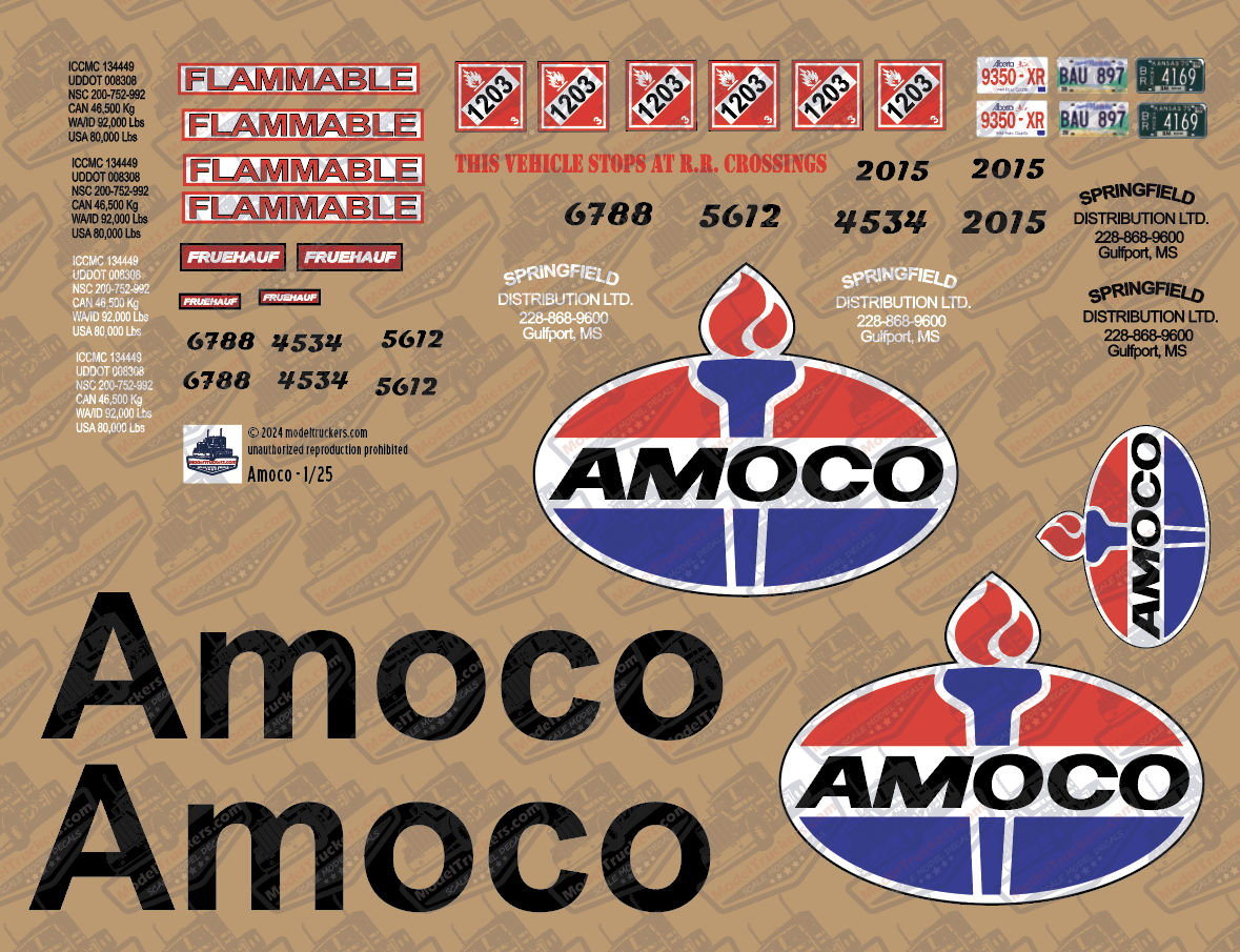 Amoco (Style 1) Model Decals