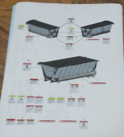 Belt Dump Trailer Detail Model Decals