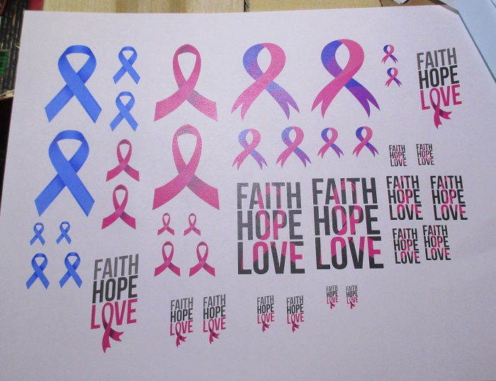 Breast Cancer Awareness Semi Trailer Decals Set #1