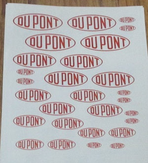 DuPont Model Decals