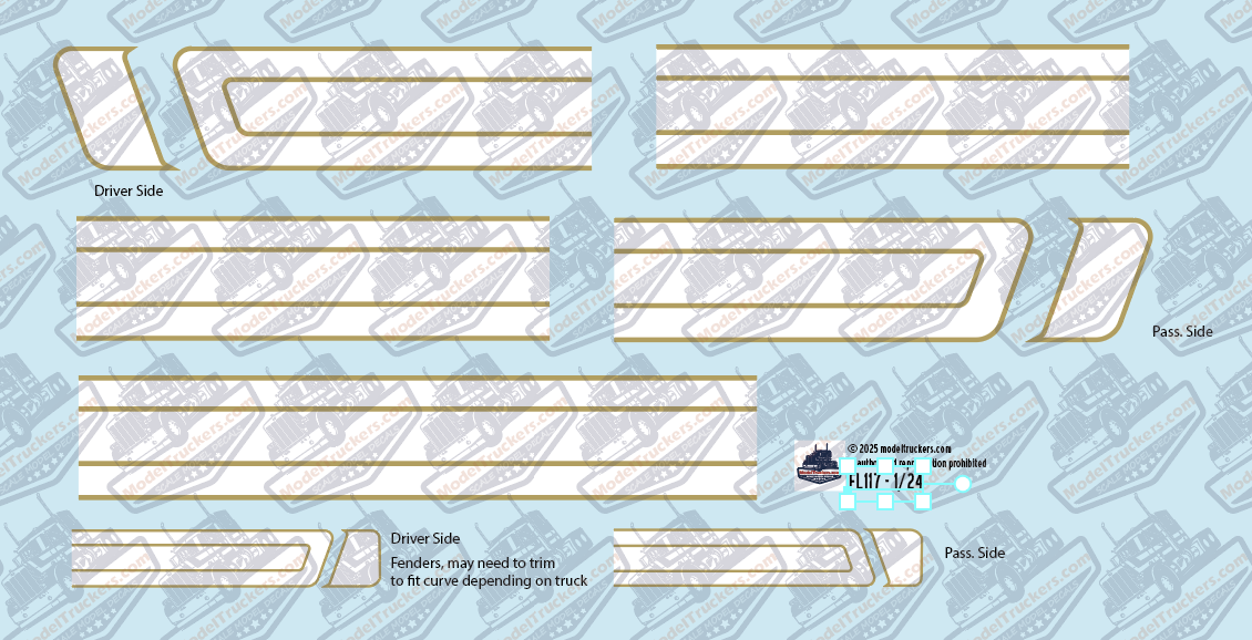 FL117 - Freightliner Conventional Decal Stripes