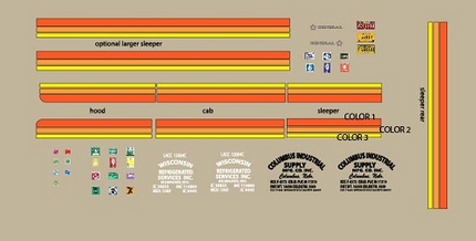 GMC101 - GMC General Decal Stripes