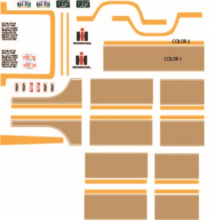 IH104 - International 4300 Decal Stripes