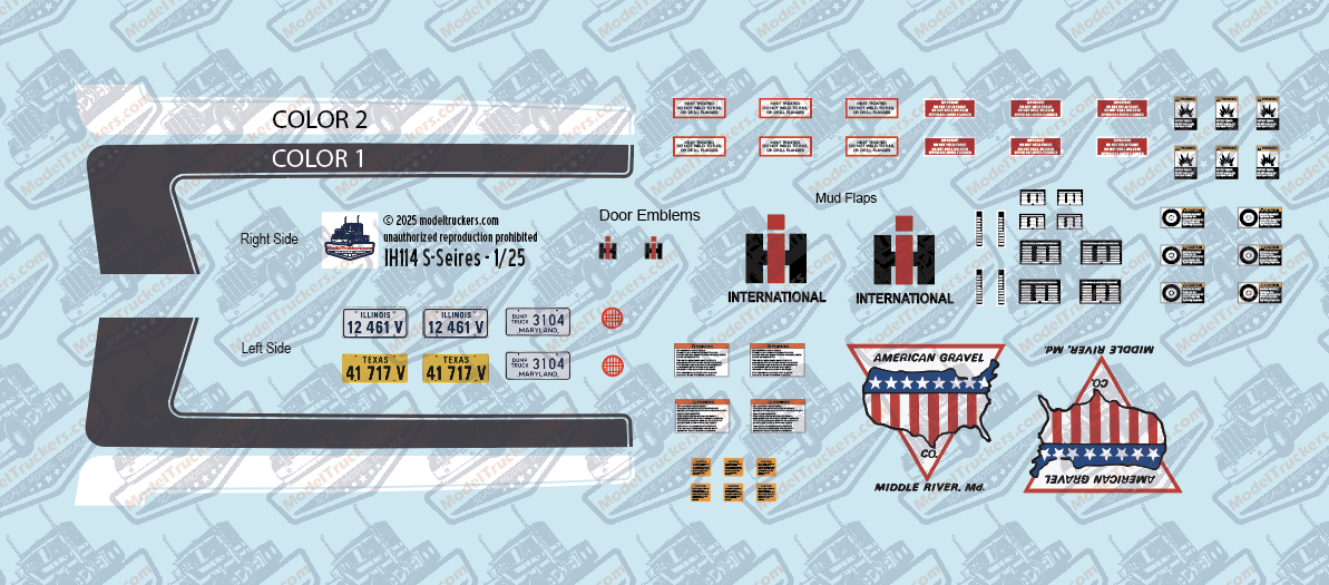 IH114 - International S-Series Decal Stripes