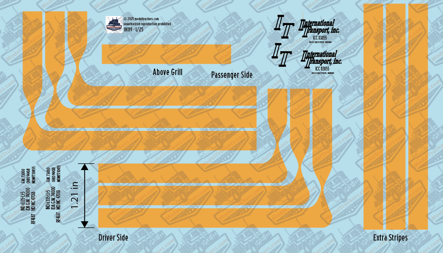 IH119 - International 9670 Decal Stripes