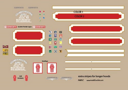 KW102 - Kenworth Decal Stripes