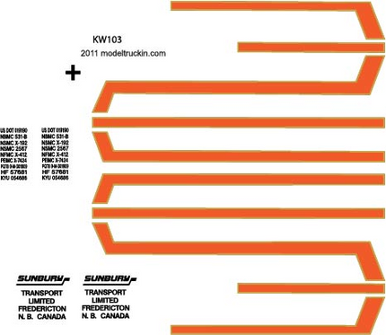KW103 - Kenworth Decal Stripes – Model Truckers LLC