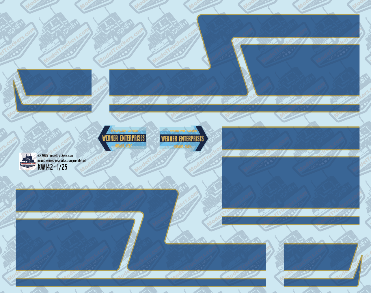 KW142 - Kenworth Cabover Decal Stripes