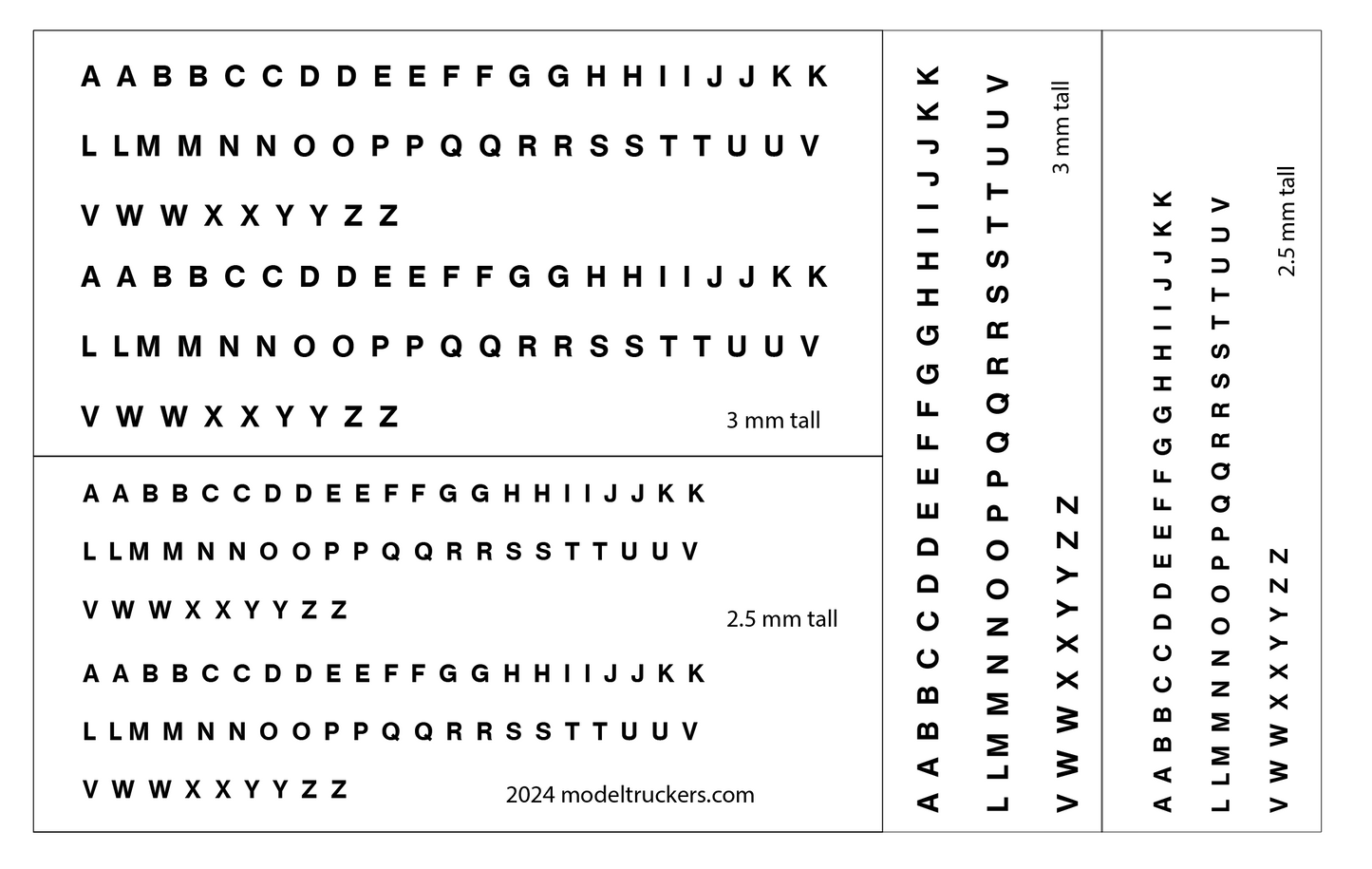 Customizable Letter Decals for Models