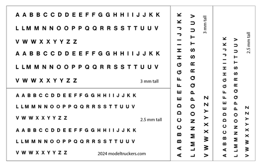 Customizable Letter Decals for Models