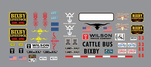 Halling Decows Wilson Livestock Trailer Model Decals – Model Truckers LLC