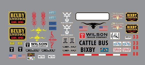 Wilson Livestock Trailer Model Decals