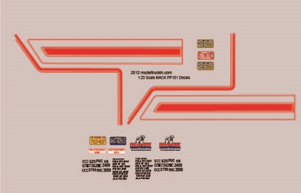 MK103 - Mack Truck Decal Stripes