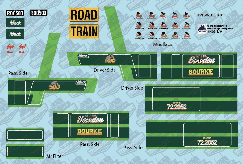 MK107 - 1994 Aussie World Record Mack Decal Stripes