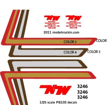 PB105 - Peterbilt Decal Stripes