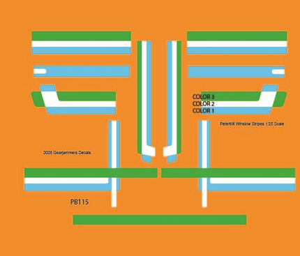 PB115 - Peterbilt Decal Stripes