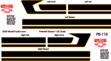 PB116 - Peterbilt Decal Stripes