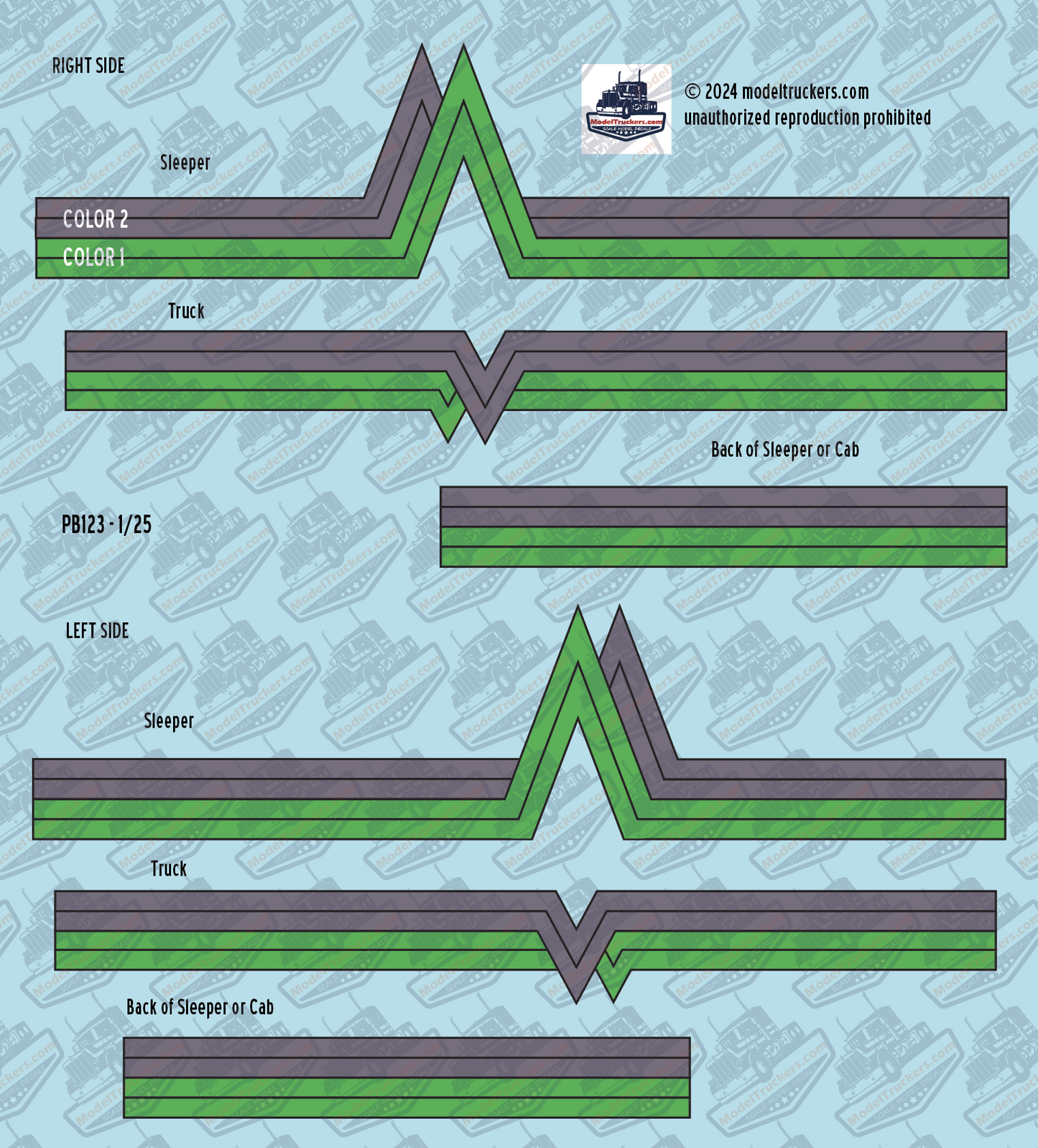 PB123 - Peterbilt Decal Stripes