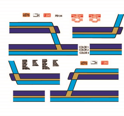 PB134 - Peterbilt Decal Stripes