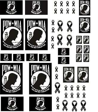 POW / MIA Truck and Trailer Model Decals