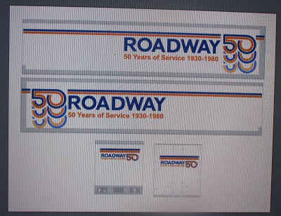 Roadway (50 Years) Model Decals