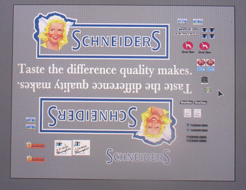 Schneider Meats Model Decals