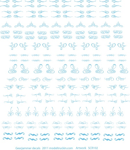 Scroll Artwork SCR102 Semi Model Decals