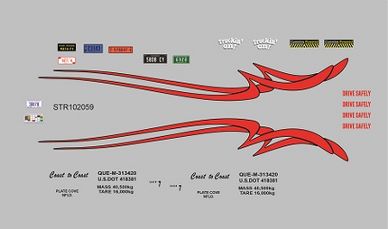 STR102059 - Semi Truck Custom Graphics Model Decals