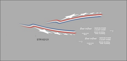 STR102121 - Semi Truck Stars & Stripes Model Decals