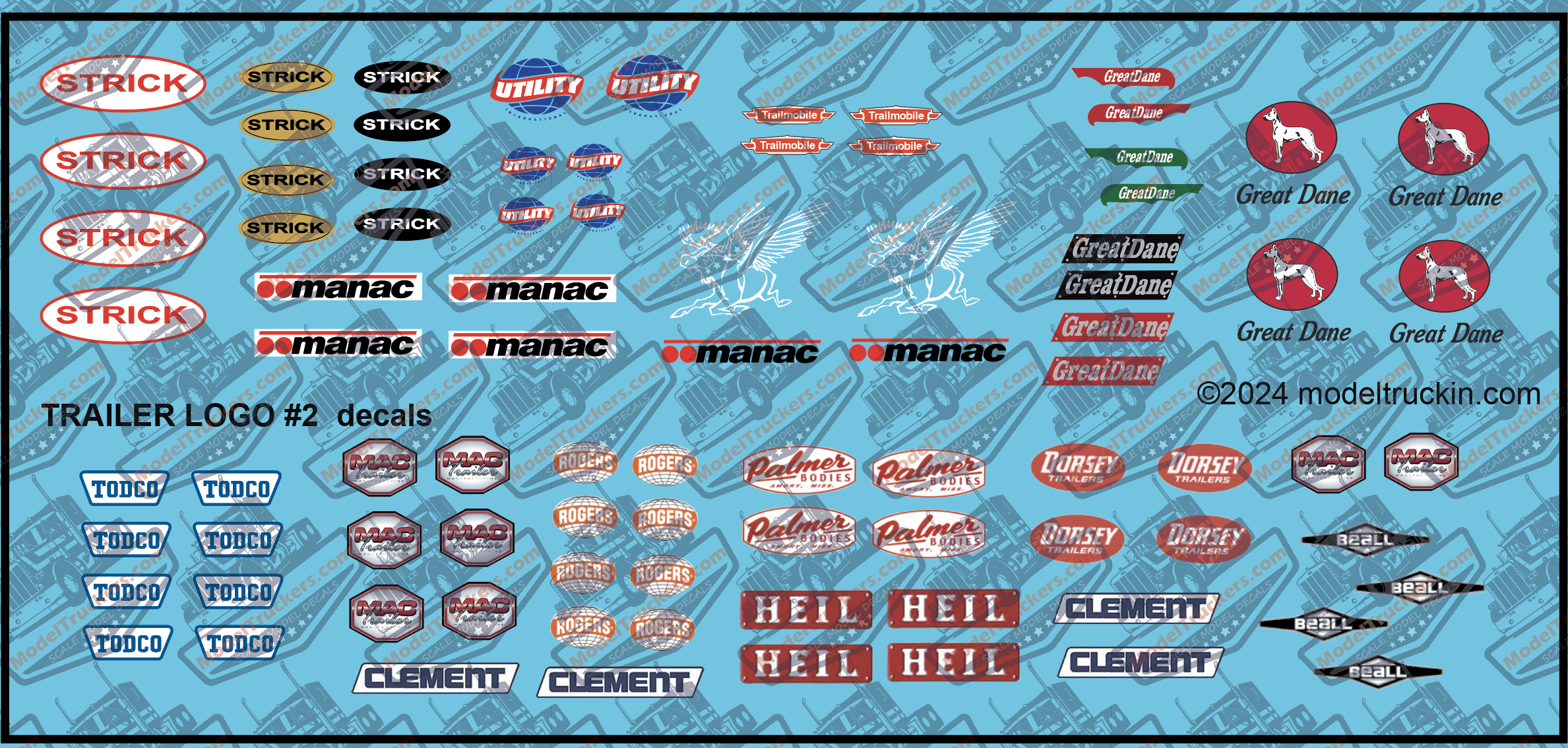 Simi Graphics Truck & Trailer Detail Decals – Model Truckers LLC